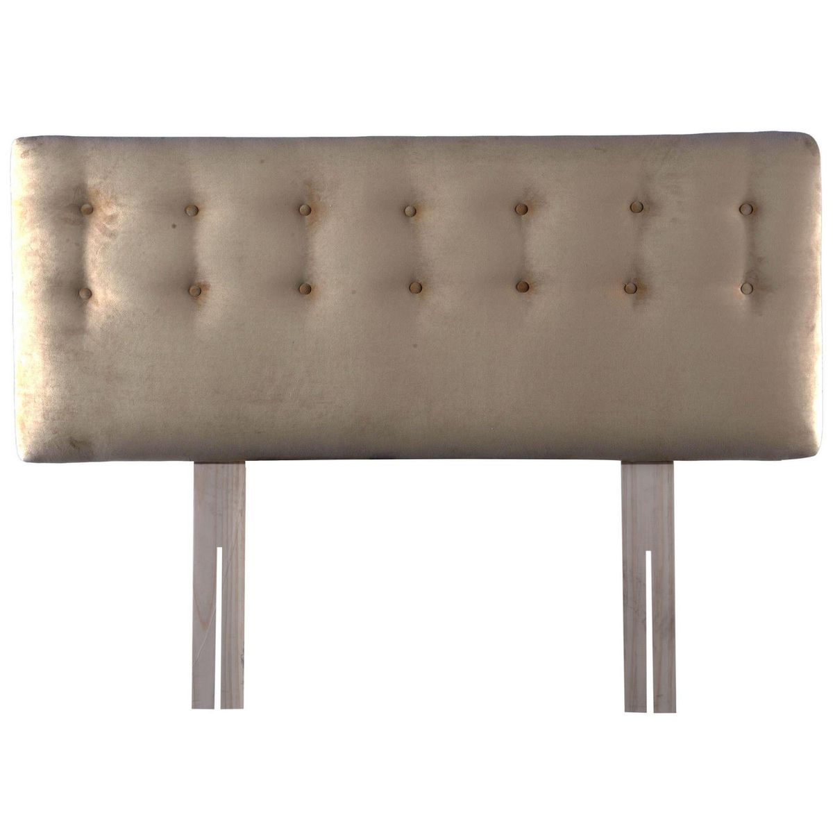 BODEVIR - Respaldo botone felpa 1,5 plazas beige