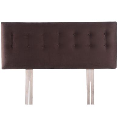 Respaldo botone felpa 1,5 plazas chocolate
