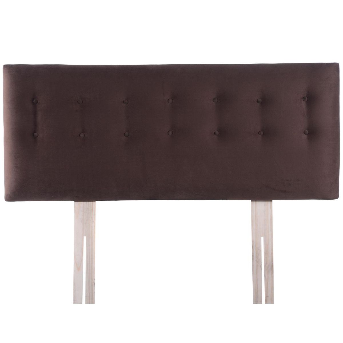 BODEVIR - Respaldo botone felpa 1,5 plazas chocolate