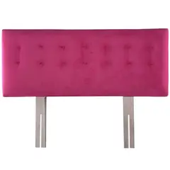 BODEVIR - Respaldo botone felpa 1,5 plazas fucsia