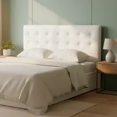 BODEVIR - Respaldo botone PU 1,5 plazas blanco