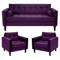 BODEVIR - Living 3 cuerpos Retro 75x80x70 cm Morado