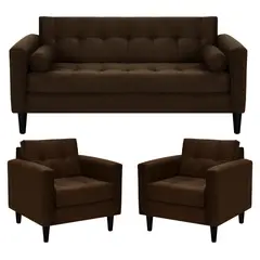 BODEVIR - Living 3 cuerpos Retro 75x80x70 cm Chocolate