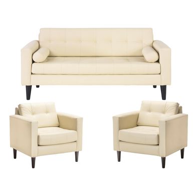 Juego living retro 3c 1c pu beige