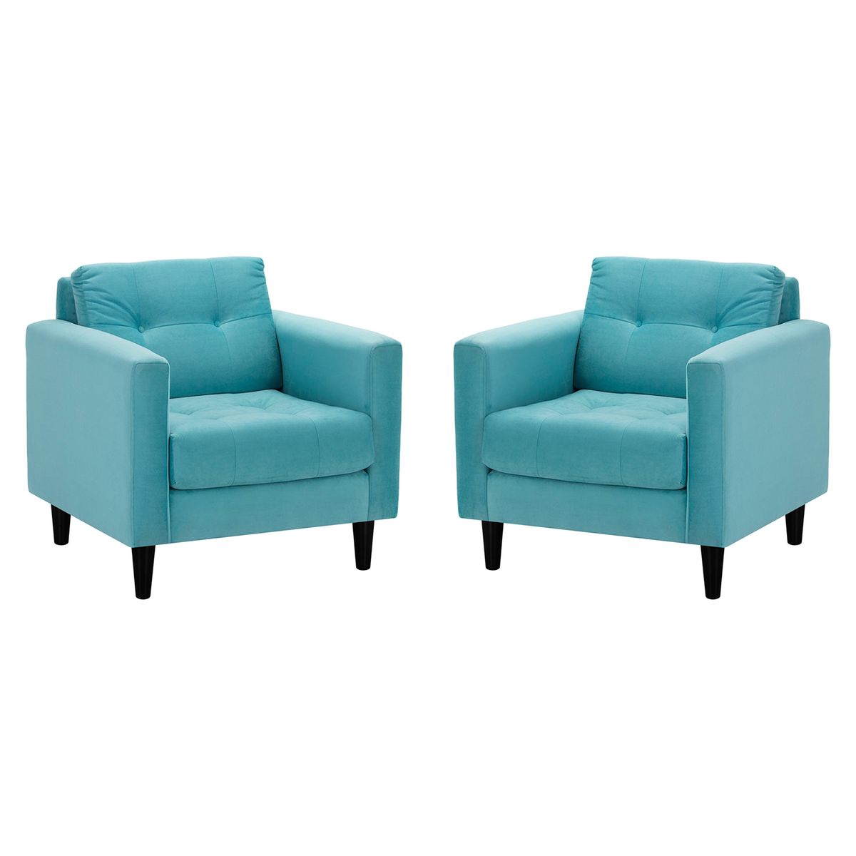 BODEVIR - Set De Sillones Retro 1 Cuerpo Felpa