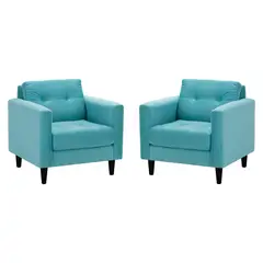 BODEVIR - Set De Sillones Retro 1 Cuerpo Felpa