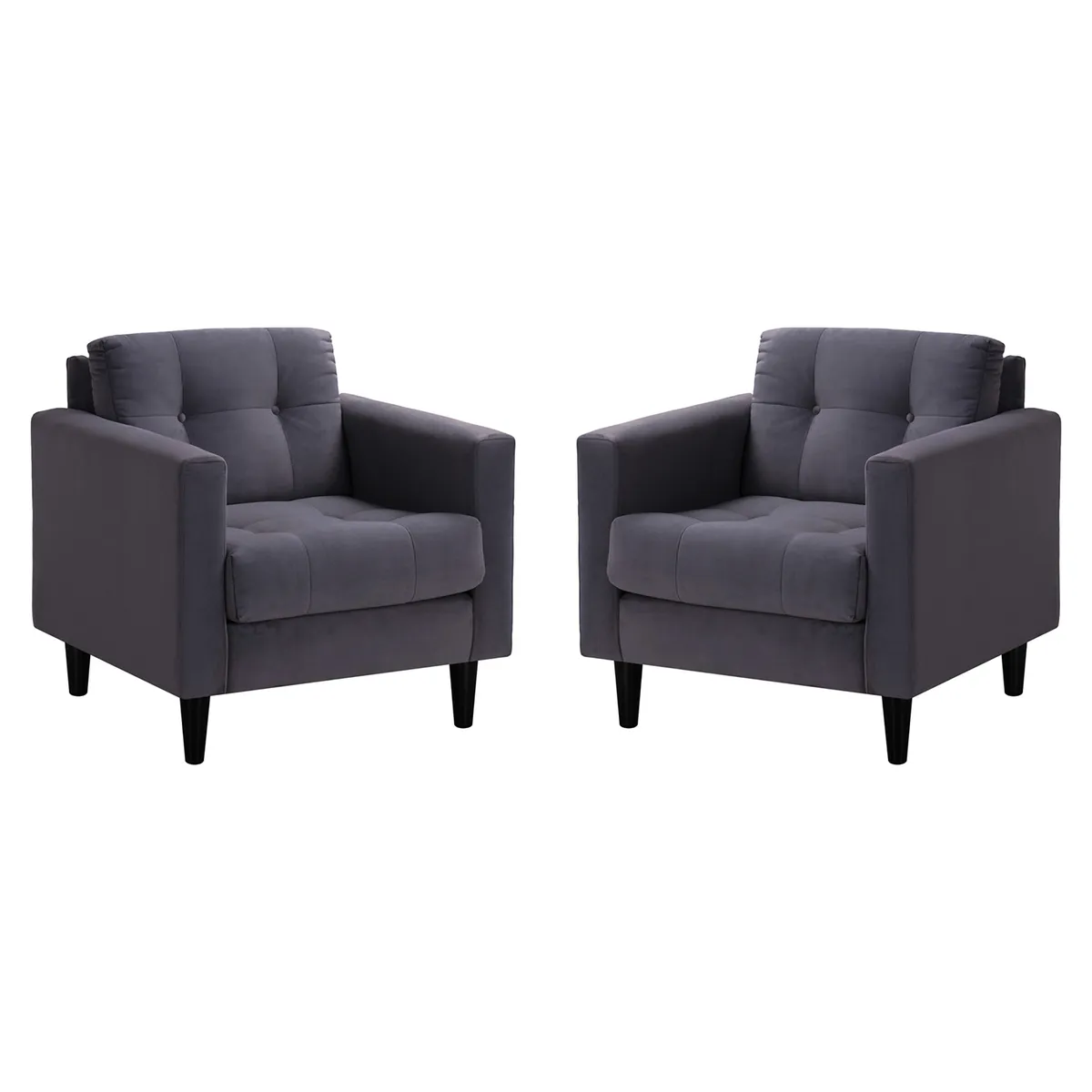 BODEVIR - Set De Sillones Retro 1 Cuerpo Felpa