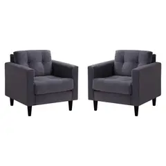 BODEVIR - Set De Sillones Retro 1 Cuerpo Felpa