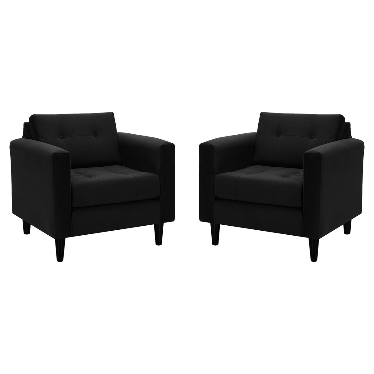 BODEVIR - Set De Sillones Retro 1 Cuerpo Felpa