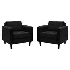 BODEVIR - Set De Sillones Retro 1 Cuerpo Felpa