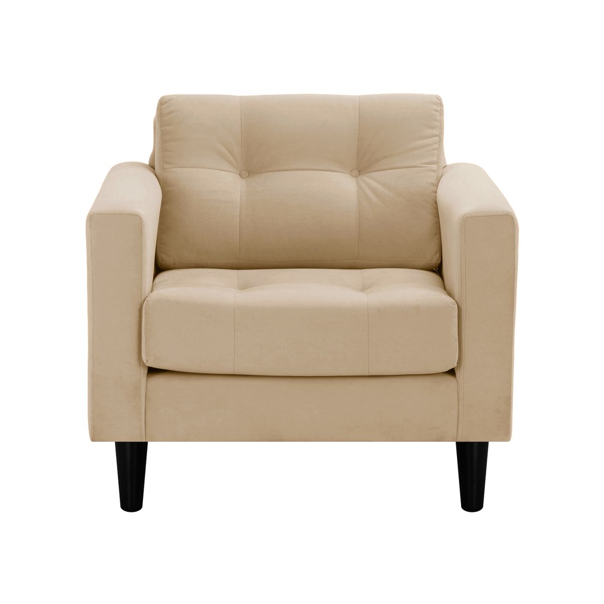 BODEVIR - Set de Sillones 1 cuerpo Retro 87x84x78 cm Beige