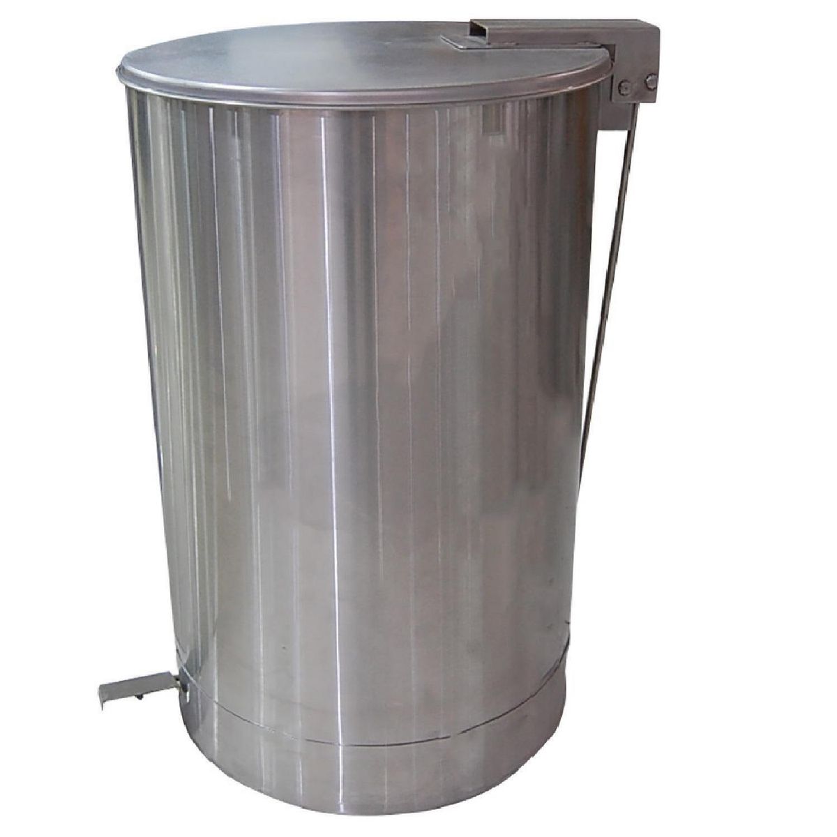 Basurero Redondo 20 Litros Acero Inoxidable Gris, marca DULOX - Foto Principal