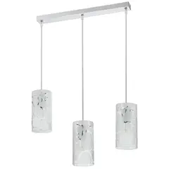 JUST HOME COLLECTION - Lámpara Colgante New Menphis 3 Luces Acero Gris/Plata 30 W 50 cm