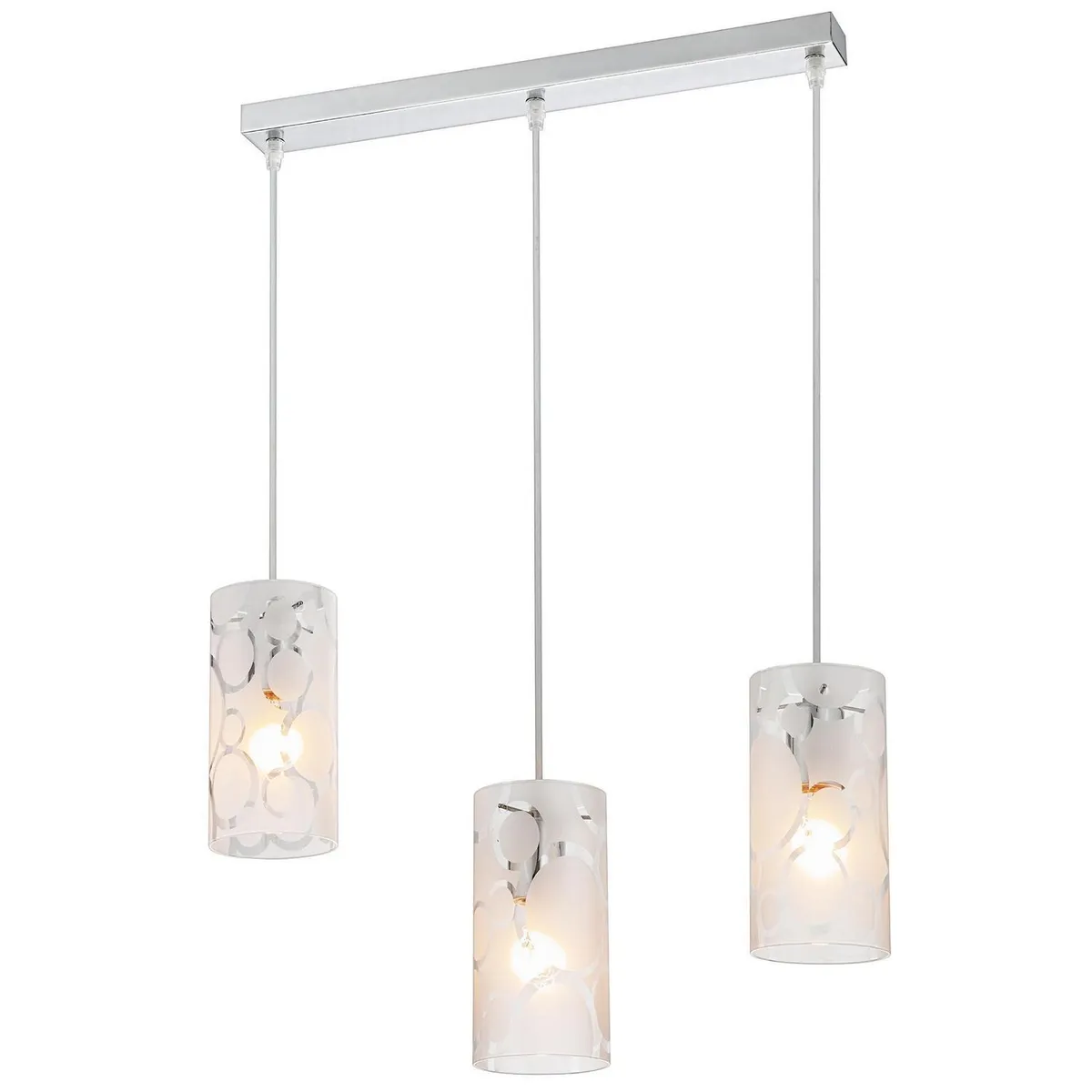 JUST HOME COLLECTION - Lámpara Colgante New Menphis 3 Luces Acero Gris