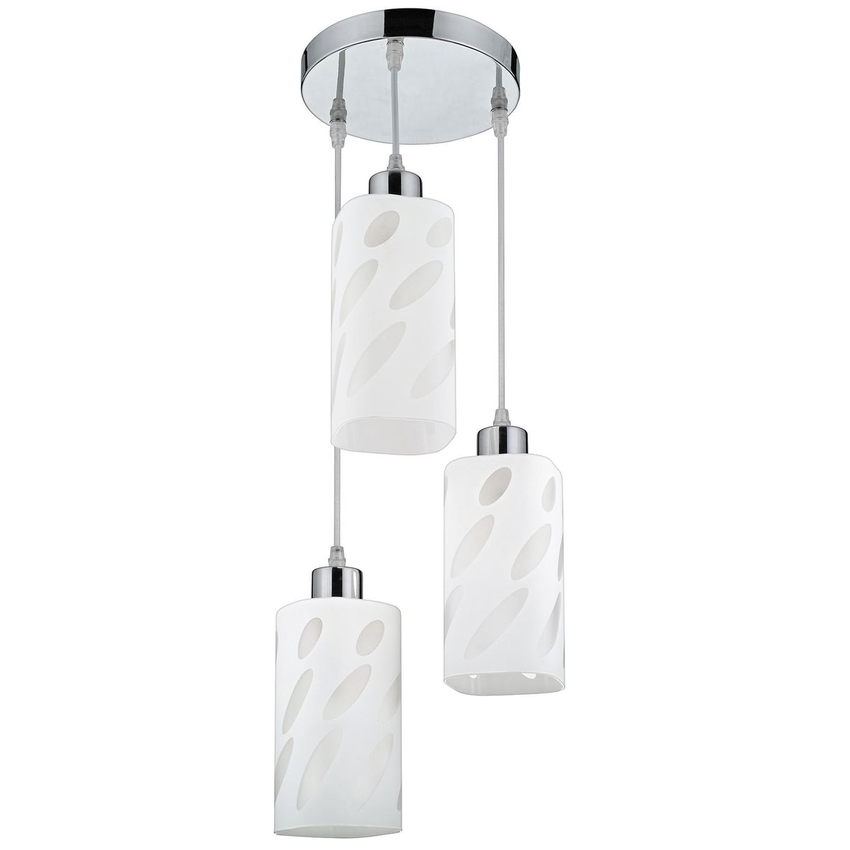 JUST HOME COLLECTION - Lámpara Colgante New Dallas 3 Luces Aluminio Gris