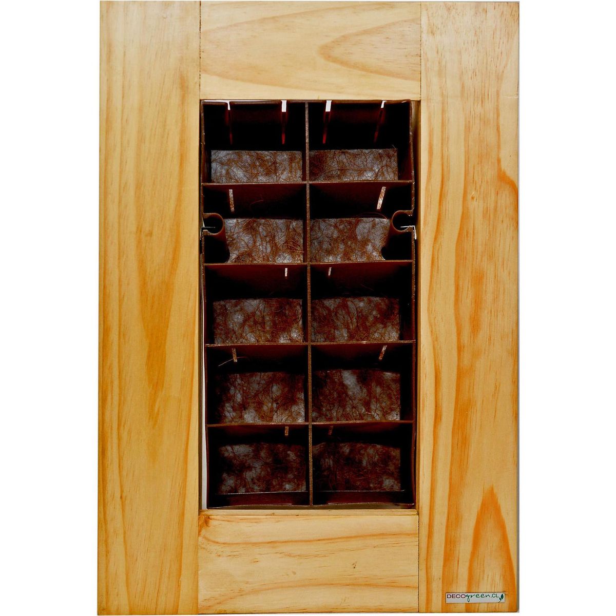 DECOGREEN - Cuadro verde pino 10 espacios de plantación