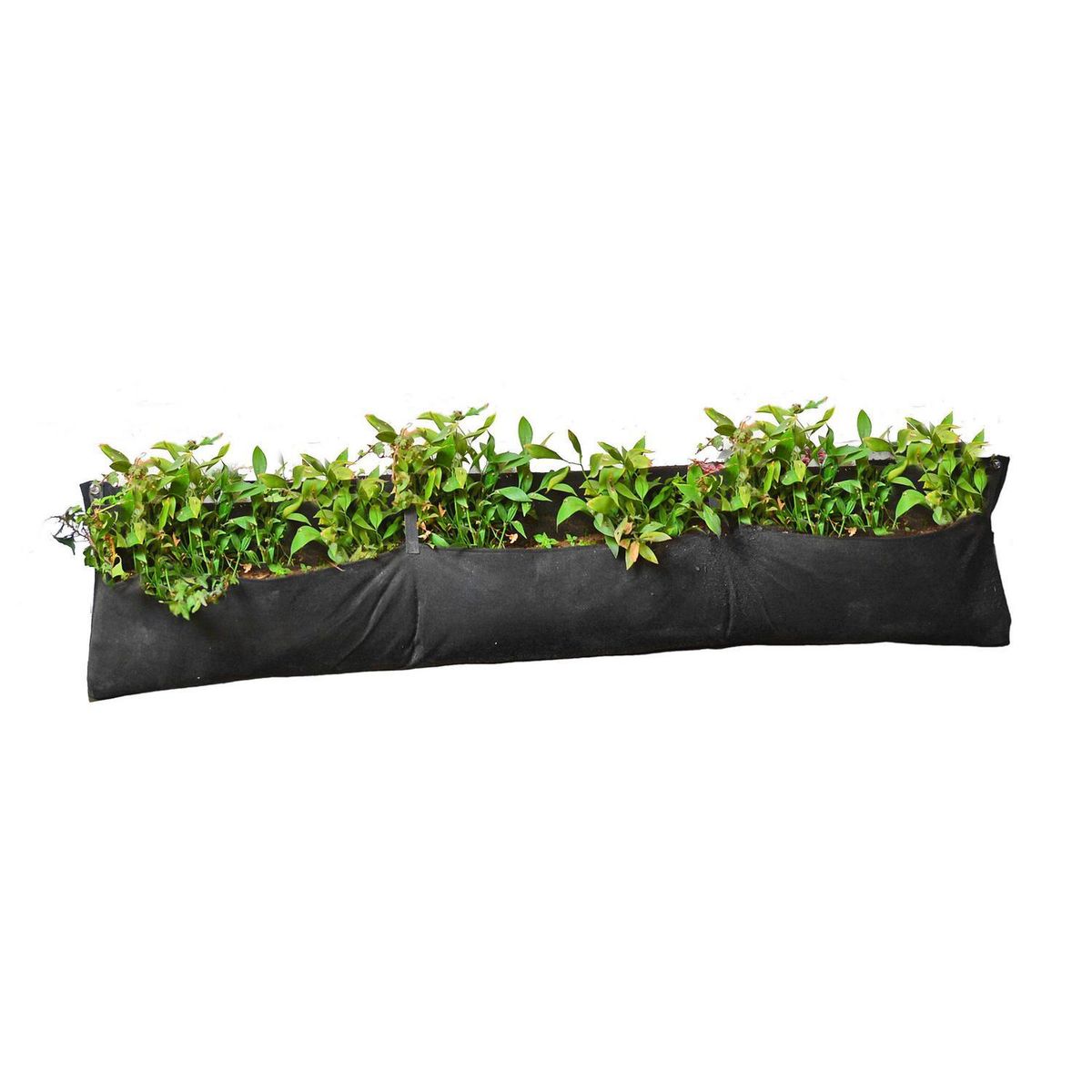 DECOGREEN - Jardinera Colgante Horizontal de Tela 60x2 cm Negro