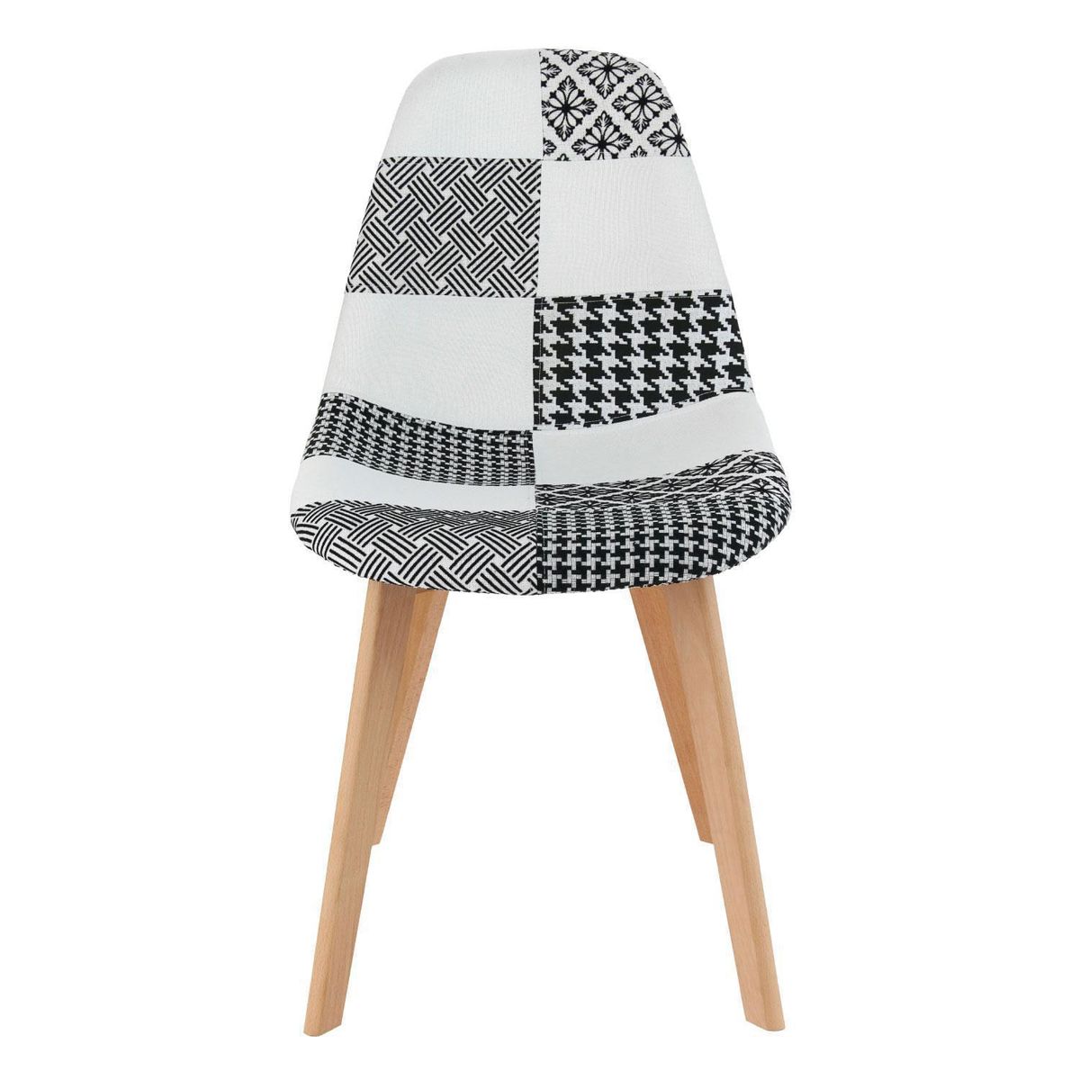 Silla Escandinavo Blanco y negro 80x54x47 cm, marca WHITE MARKET - Foto 2