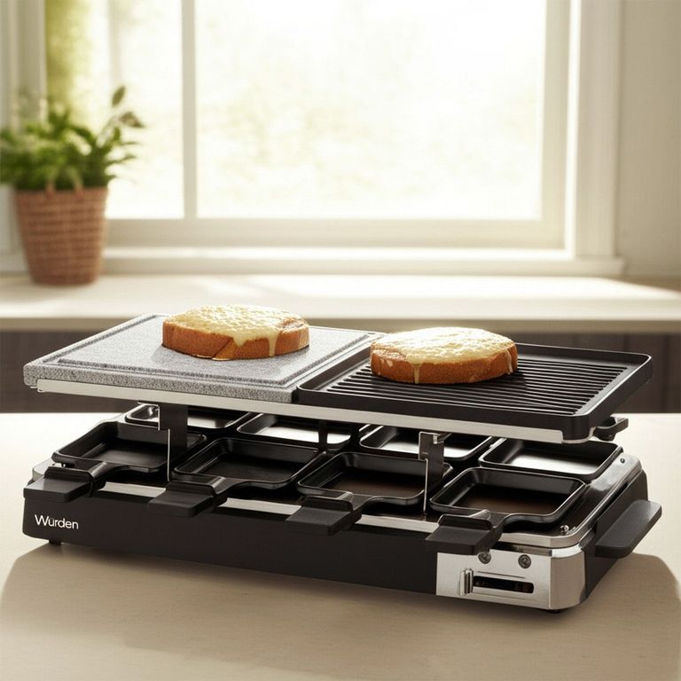 Raclette 8 Puestos Eléctrica 1400 W Negro WRA-RACLETT