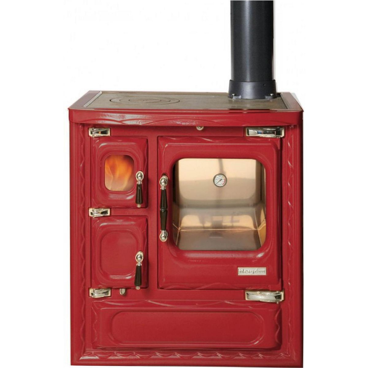 Cocina a Leña 1 Platos DEVA II ROJO, marca HERGOM - Foto 2