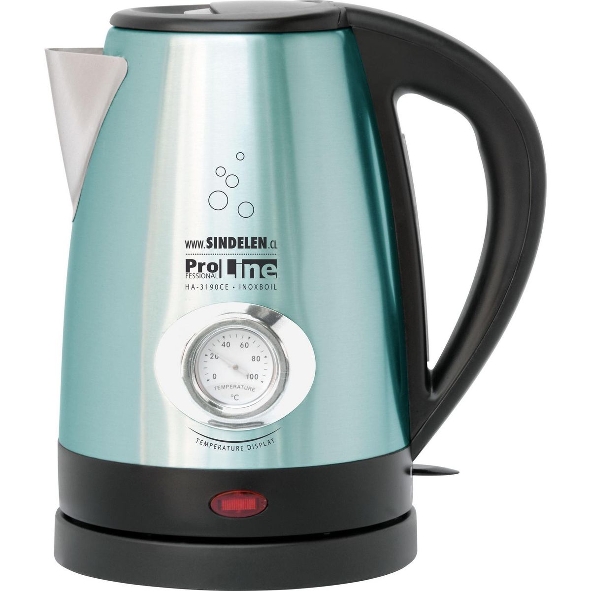 SINDELEN - Hervidor de Agua 1,7 litros Reloj Termometro Celeste