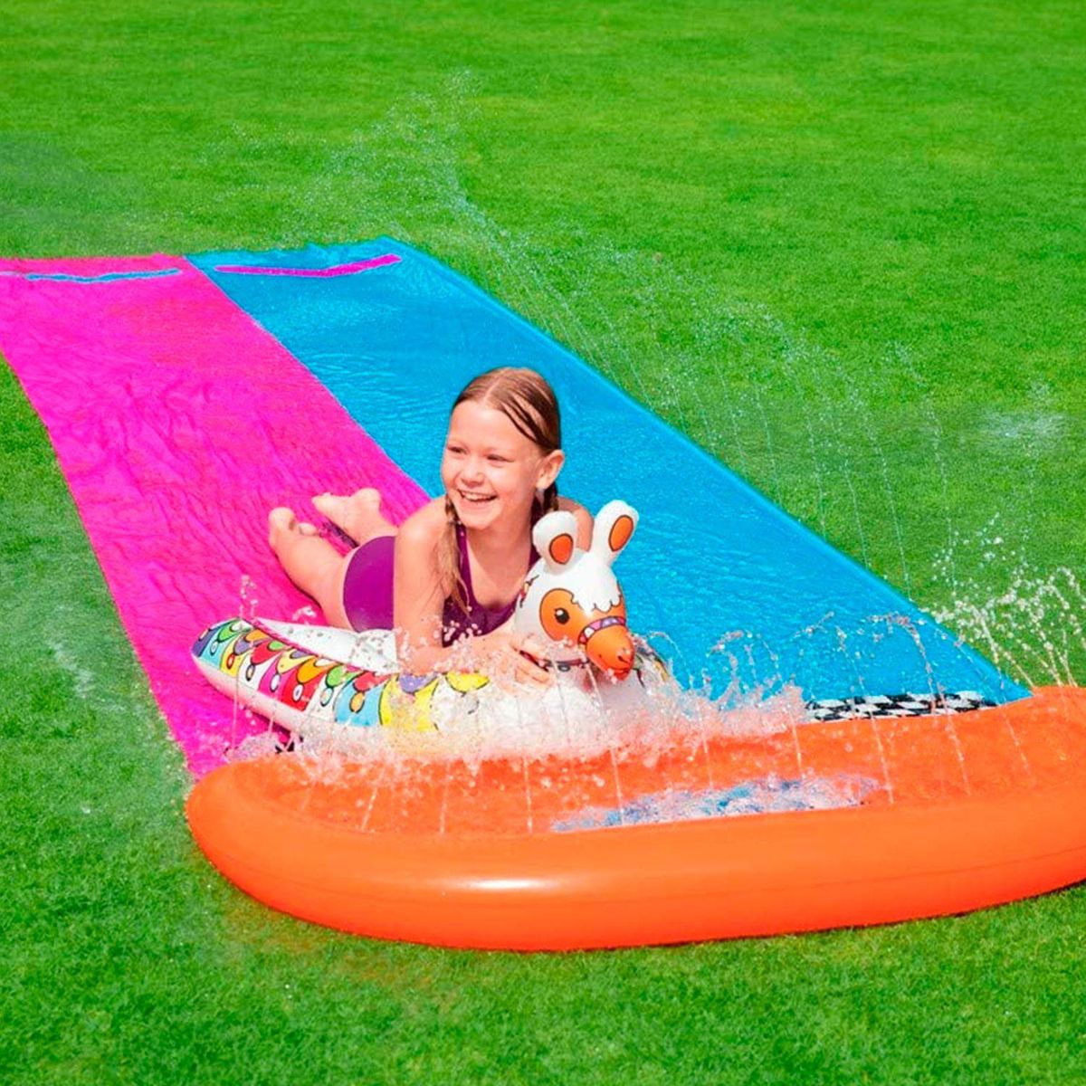 BESTWAY - Juego Agua para 2 Ñiños H2Ogo Rosado/ Celeste 120x0.5x280 cm