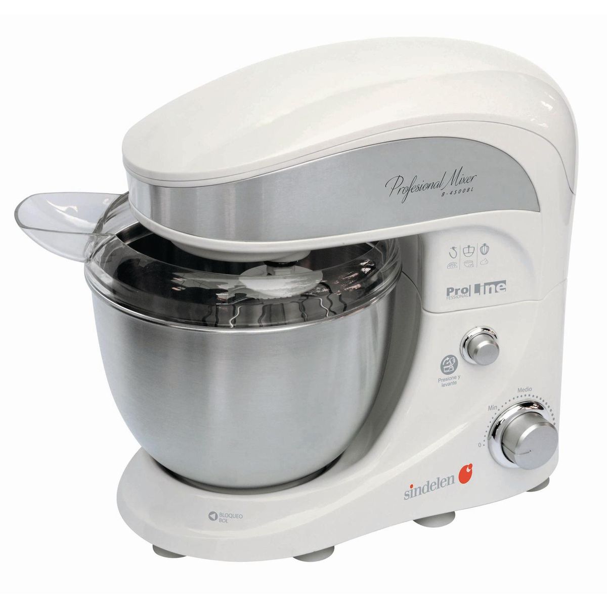 SINDELEN - Batidora de Pedestal 4 l 450 W Blanco BP-4500BL