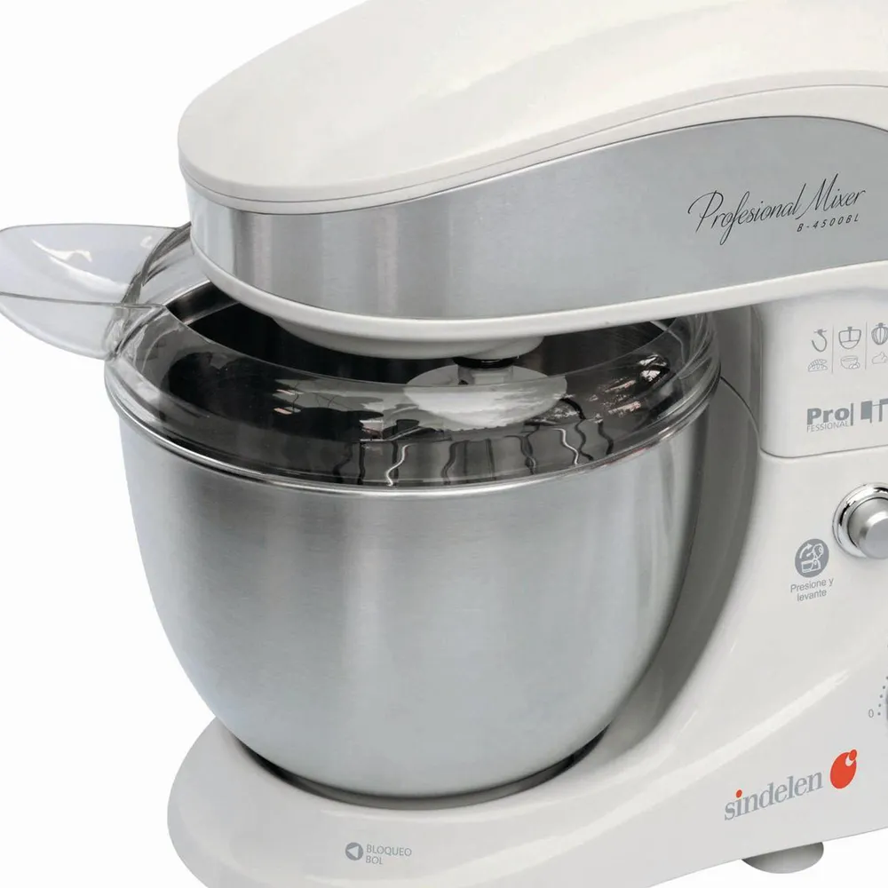 Sindelen Batidora de Pedestal Professional Mixer 4 L Blanco BP-4500BL, foto 5