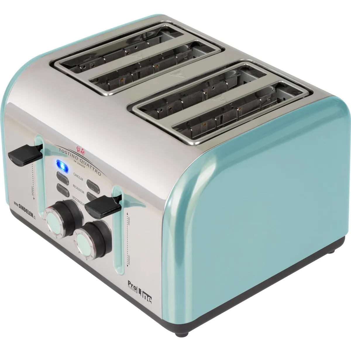 SINDELEN - Tostadora 4 rebanadas 1650 W Celeste