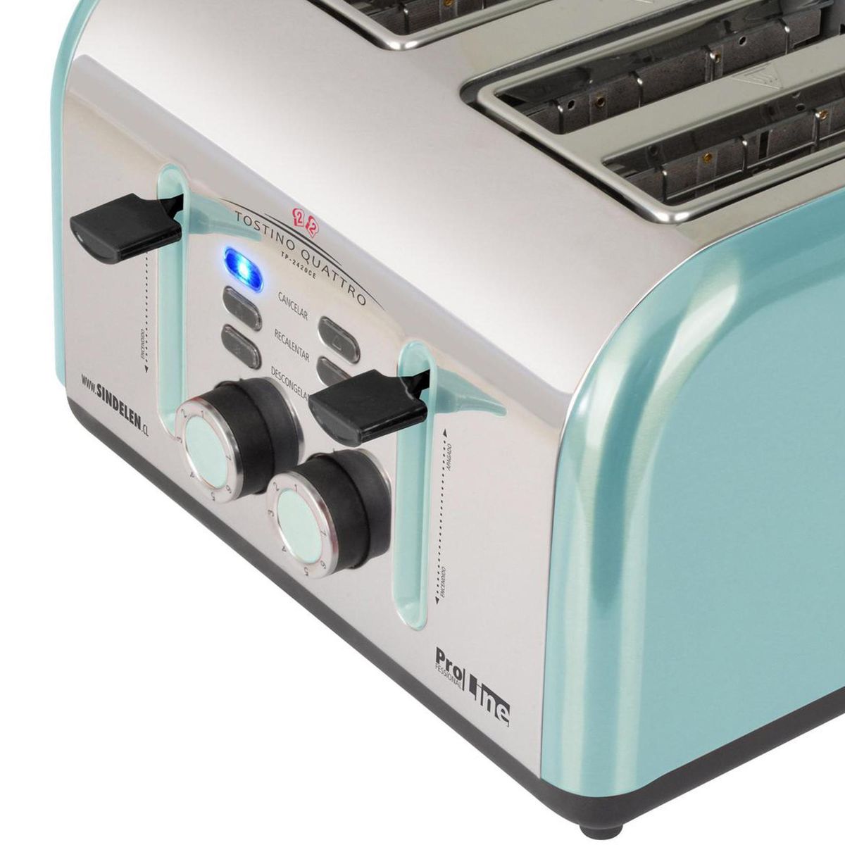 SINDELEN - Tostadora 4 rebanadas 1650 W Celeste