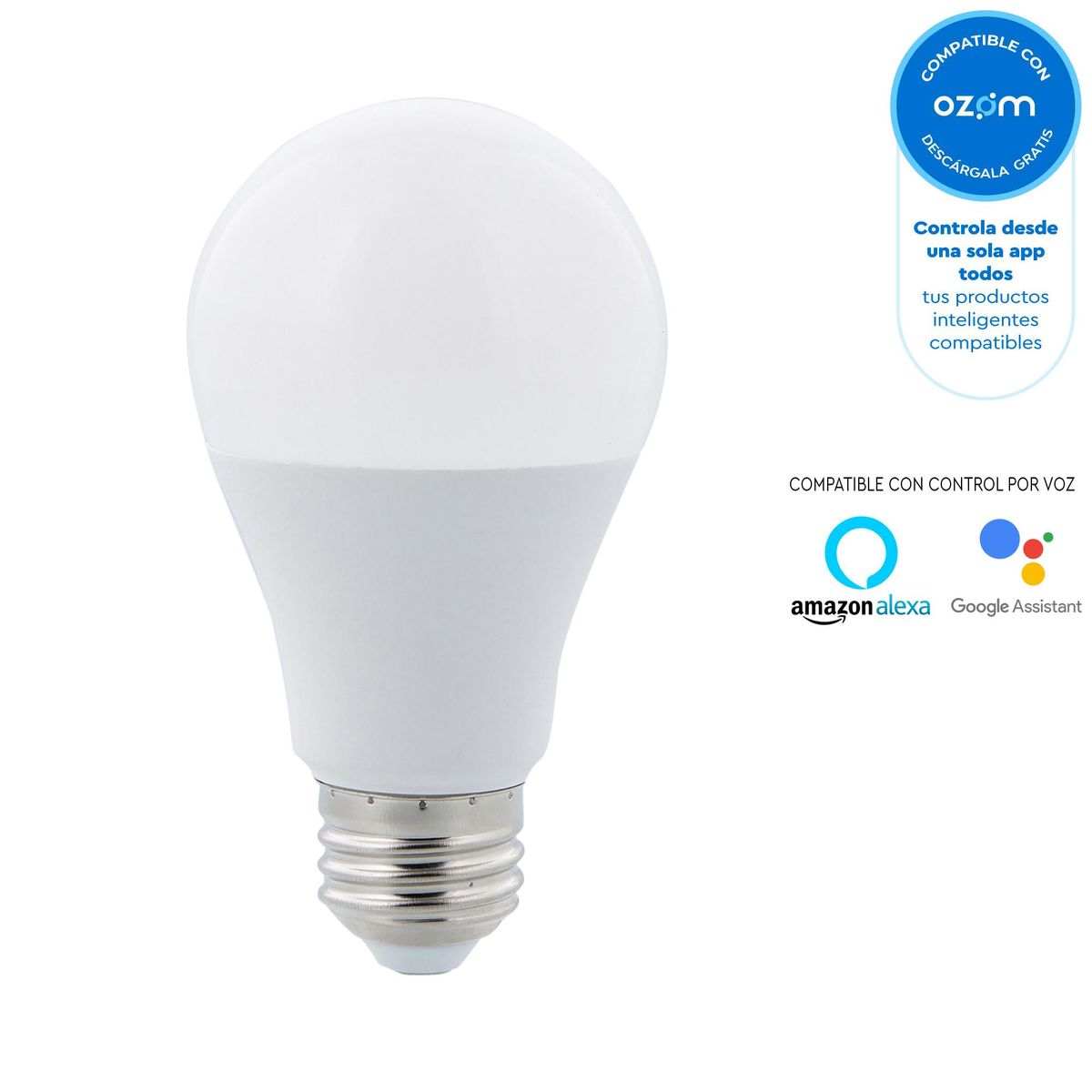 NEXXT SOLUTIONS - Ampolleta inteligente LED E27 9W multicolor WiFi