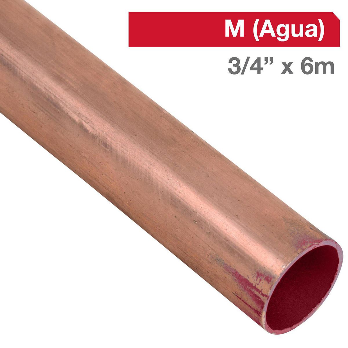 GD COOPER - Cañería M Cobre Agua 3/4 "x6 m