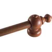 Set de Barra Cortina 22 mm 160 cm cedro