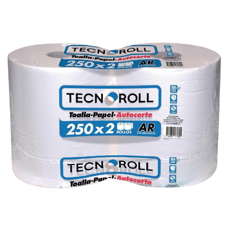 TECNOROLL - Toalla papel autocorte 250 m 2 unidades