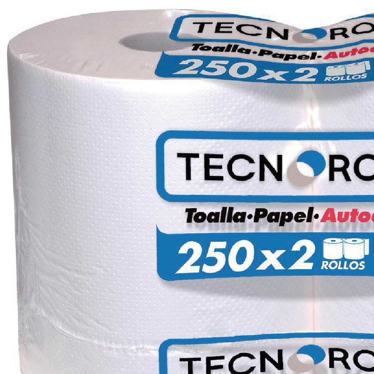 TECNOROLL - Toalla de Autocorte Tecnoroll 250 metros Alta Resistencia 2 Unidades