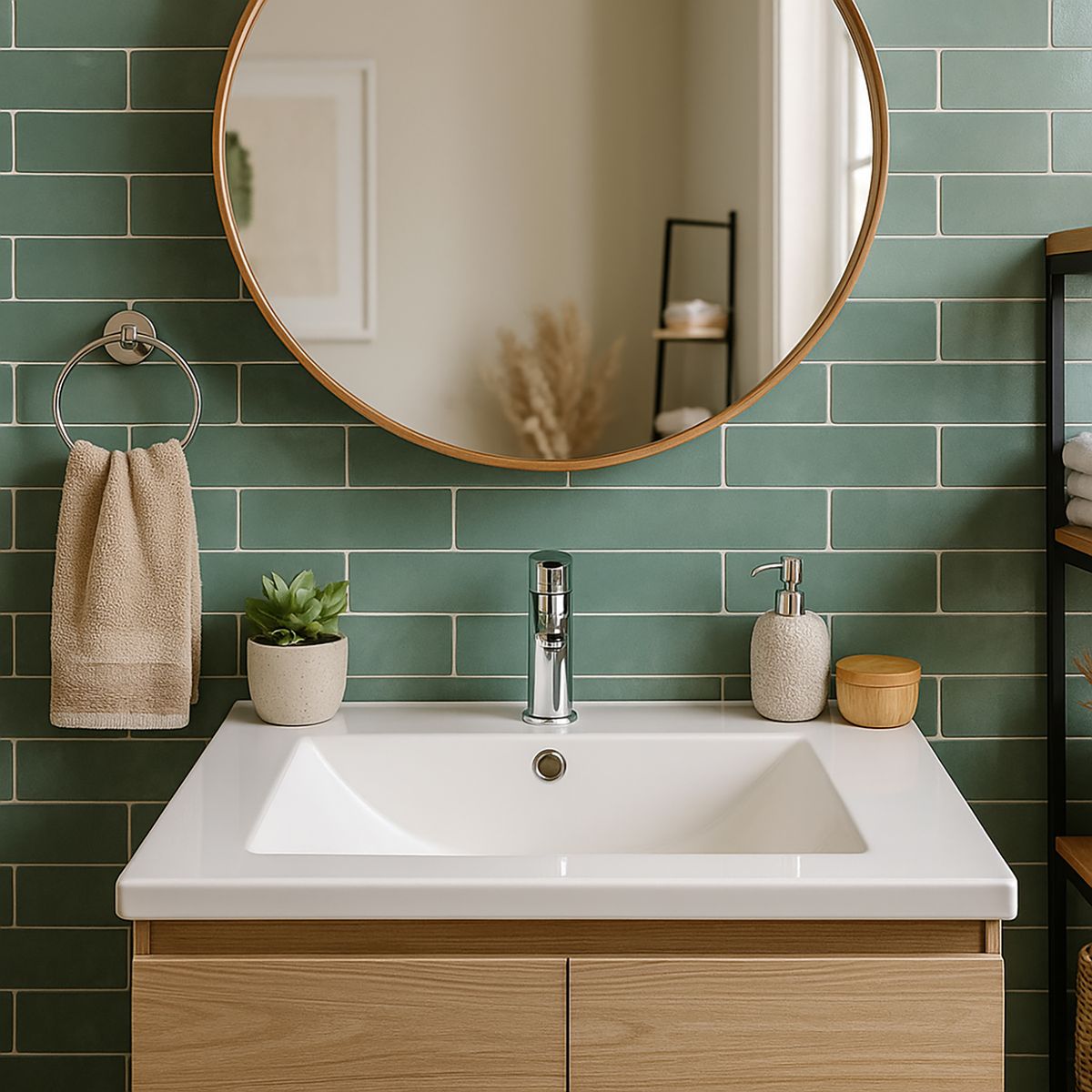 STRETTO - Cubierta Vanitorio Forma Cuadrada Loza 53x19x48 cm Blanco