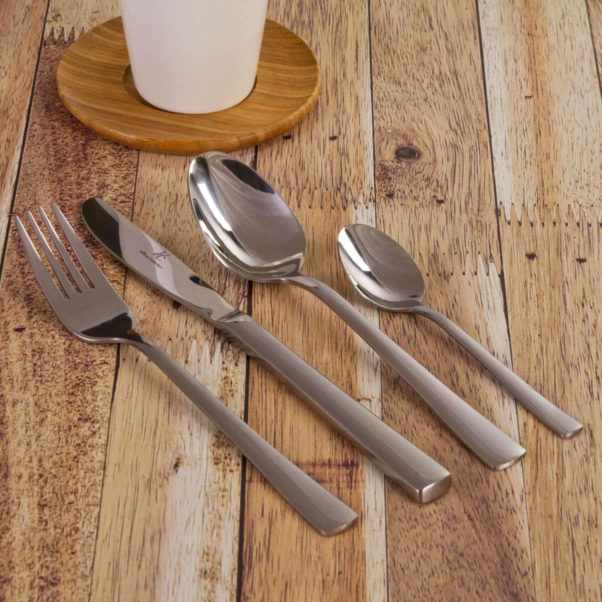 JUST HOME COLLECTION - Cubiertos Acero Plateado