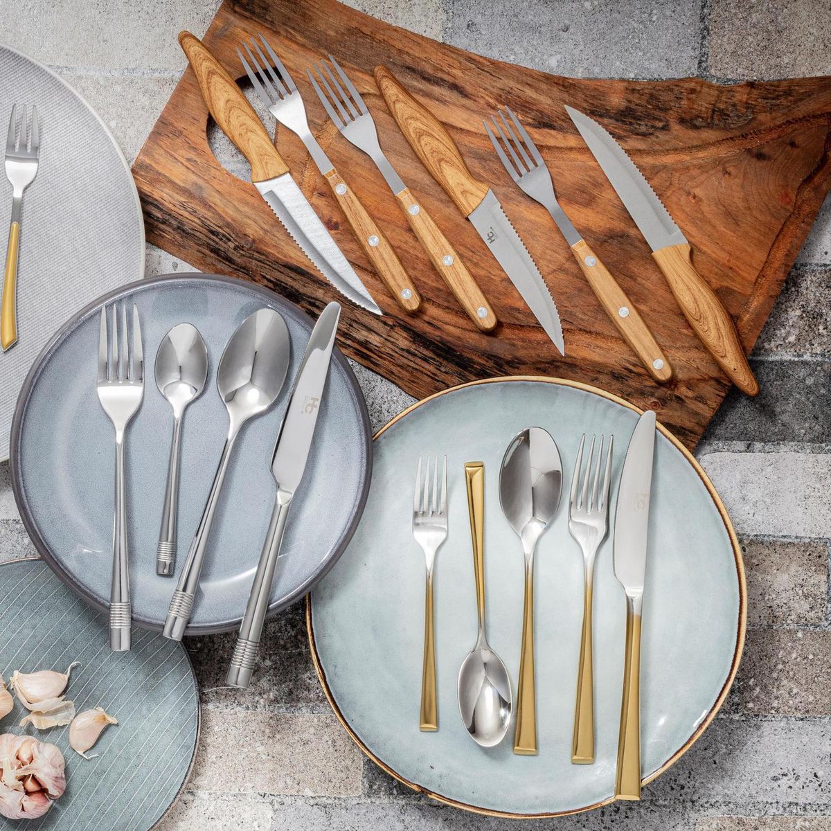 JUST HOME COLLECTION - Cubiertos. Plateado Plateado