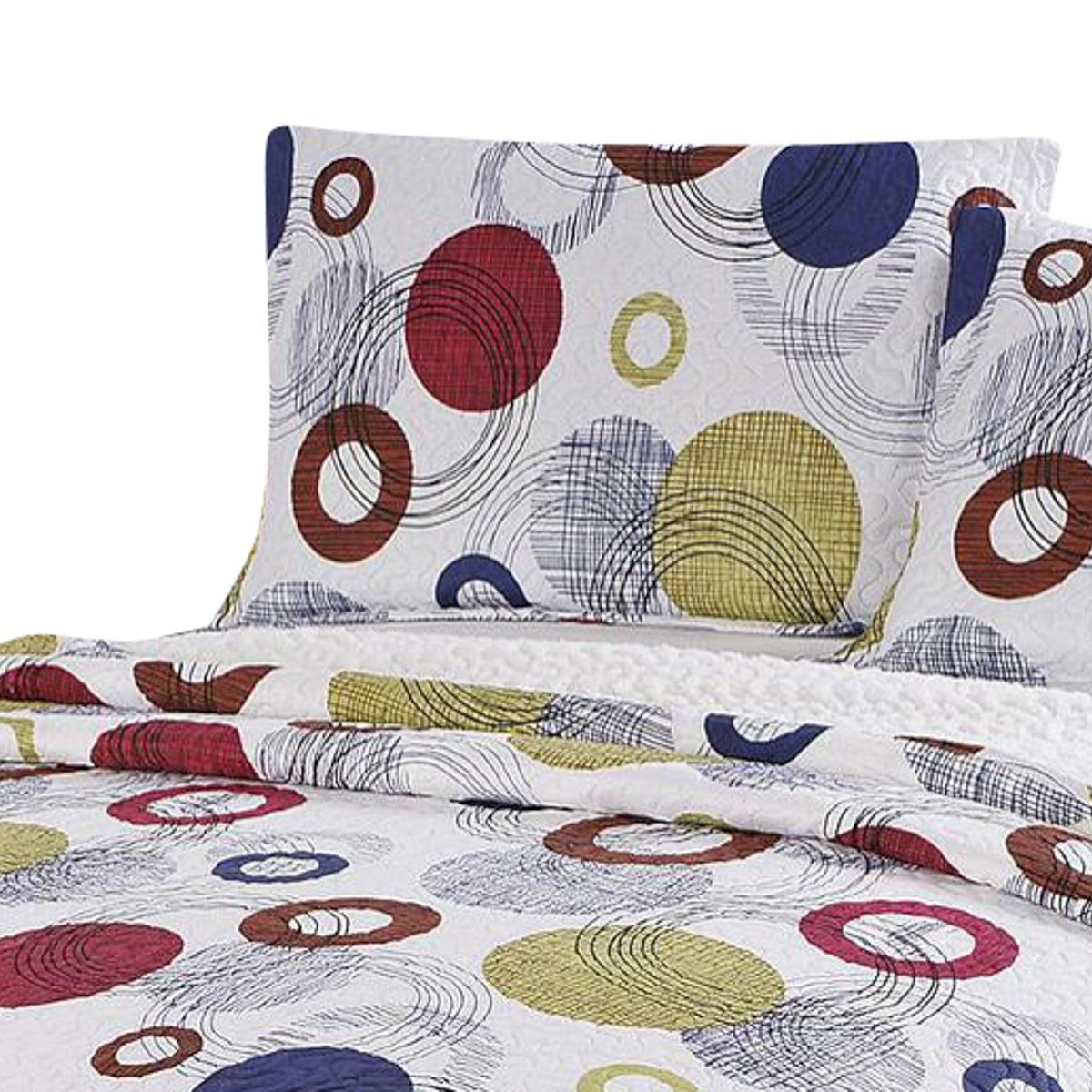 ILLUSIONS - Cubrecama Quilt 1.5 plazas Sherpa Multicolor 