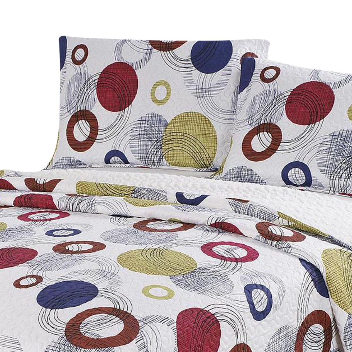 ILLUSIONS - Cubrecama Quilt 2 plazas Sherpa Multicolor