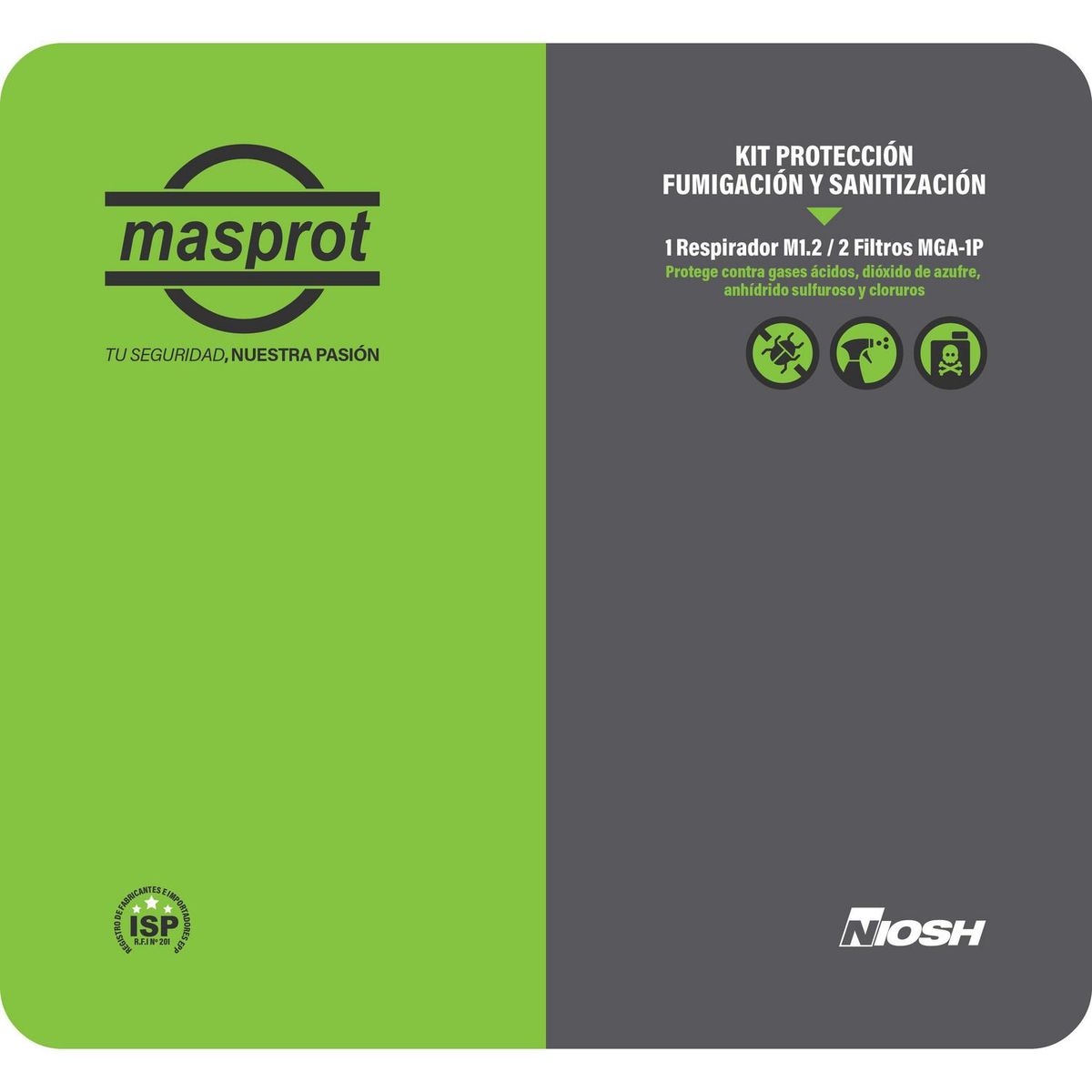 MASPROT - Kit protección fumigación y sanitación