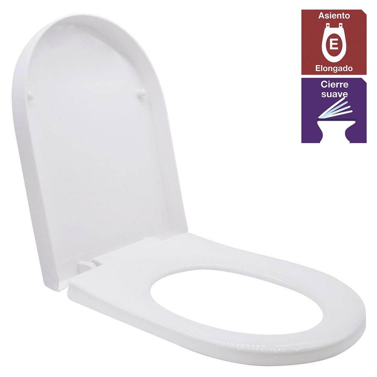 STRETTO - Asiento WC Acros cierre suave blanco