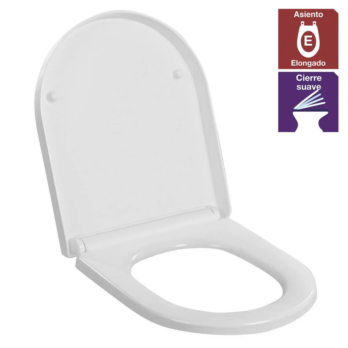 STRETTO - Asiento de urea WC Atos cierre suave blanco