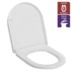 STRETTO - Asiento de urea WC Atos cierre suave blanco