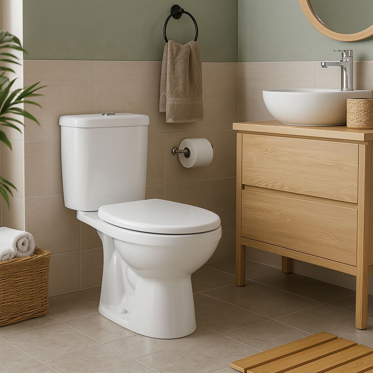 STRETTO - Asiento de urea WC Atos cierre suave blanco