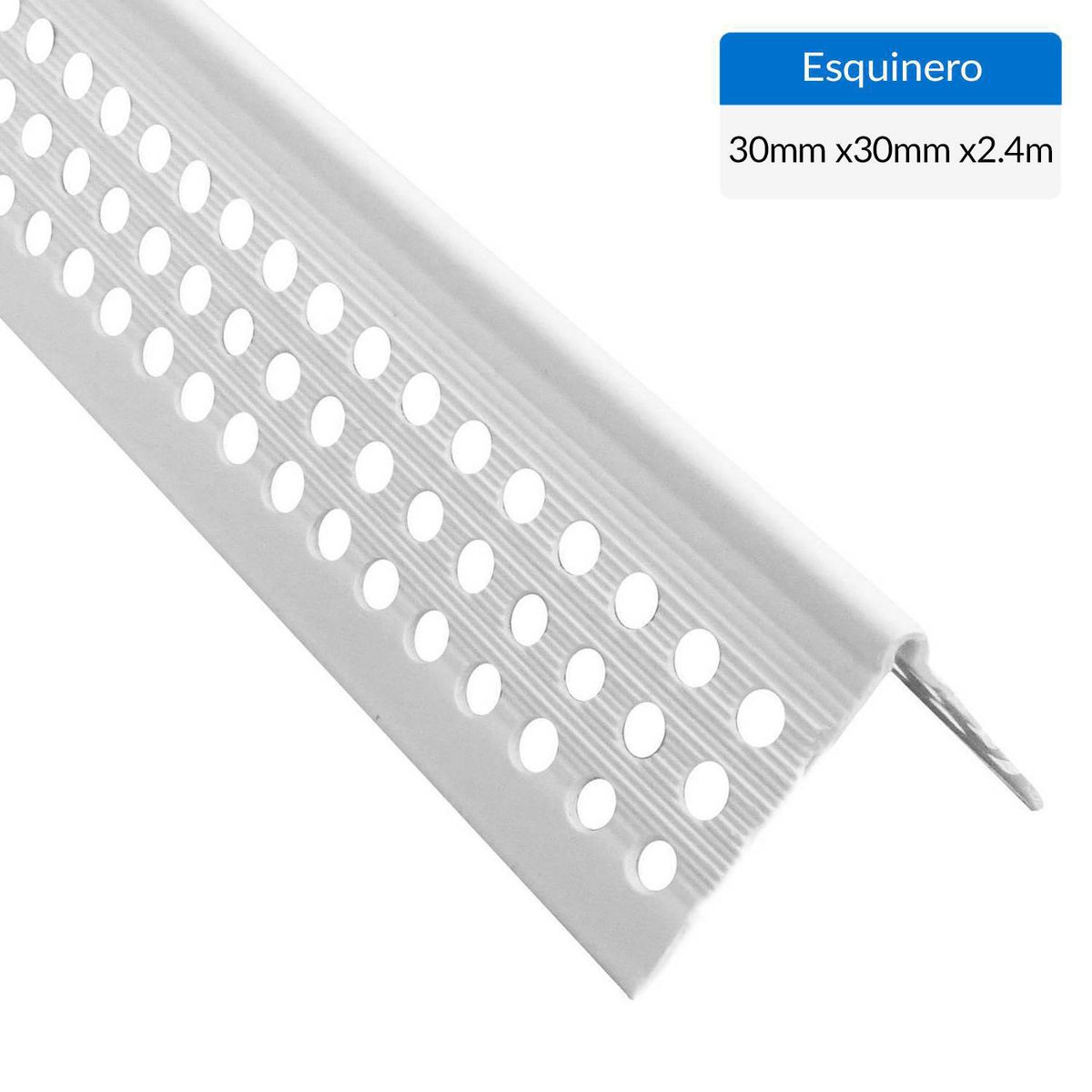 DVP - Esquinero perforado yeso cartón 2,4 m 30x30 mm