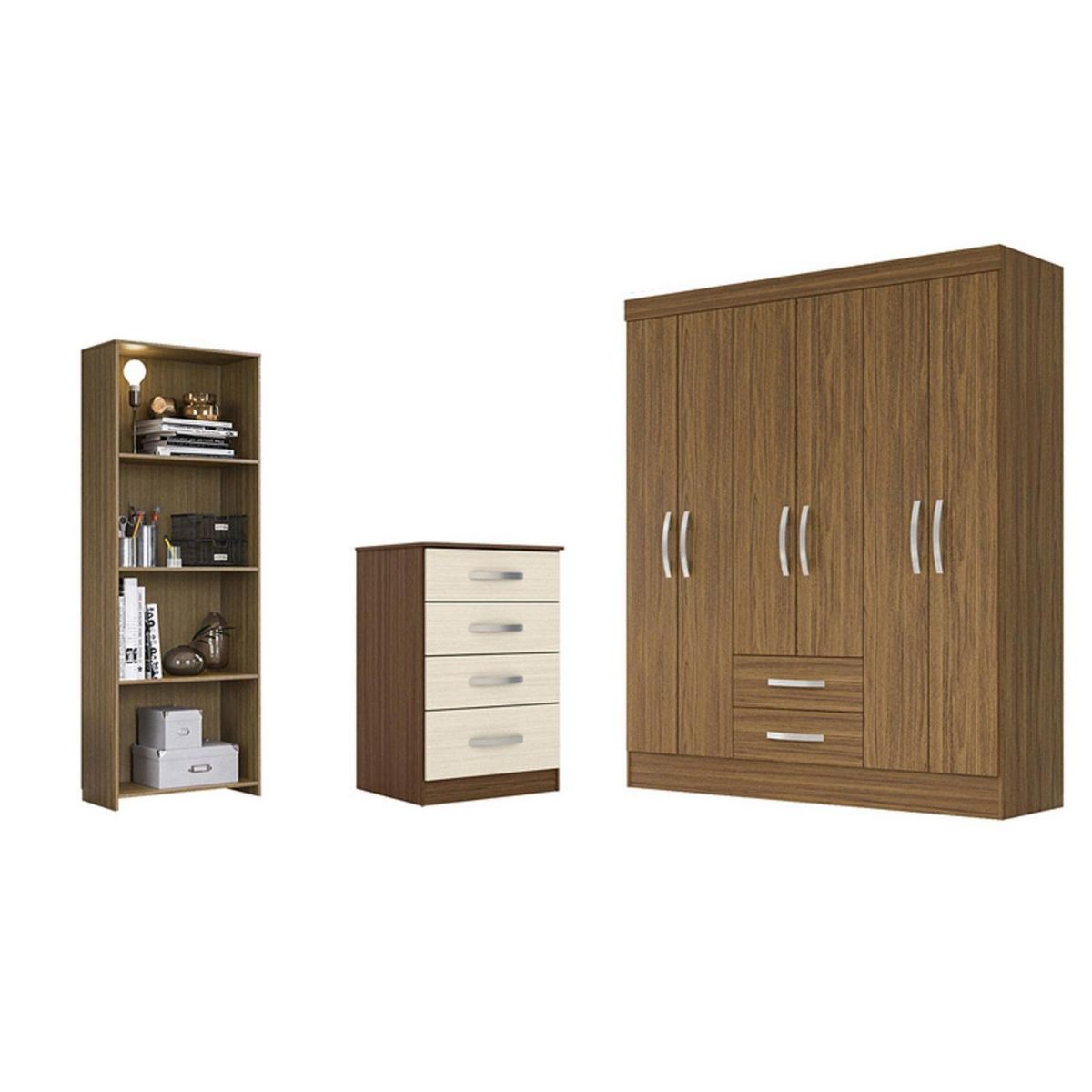 ROCH LTDA - Combo Clóset + Librero Y Cómoda