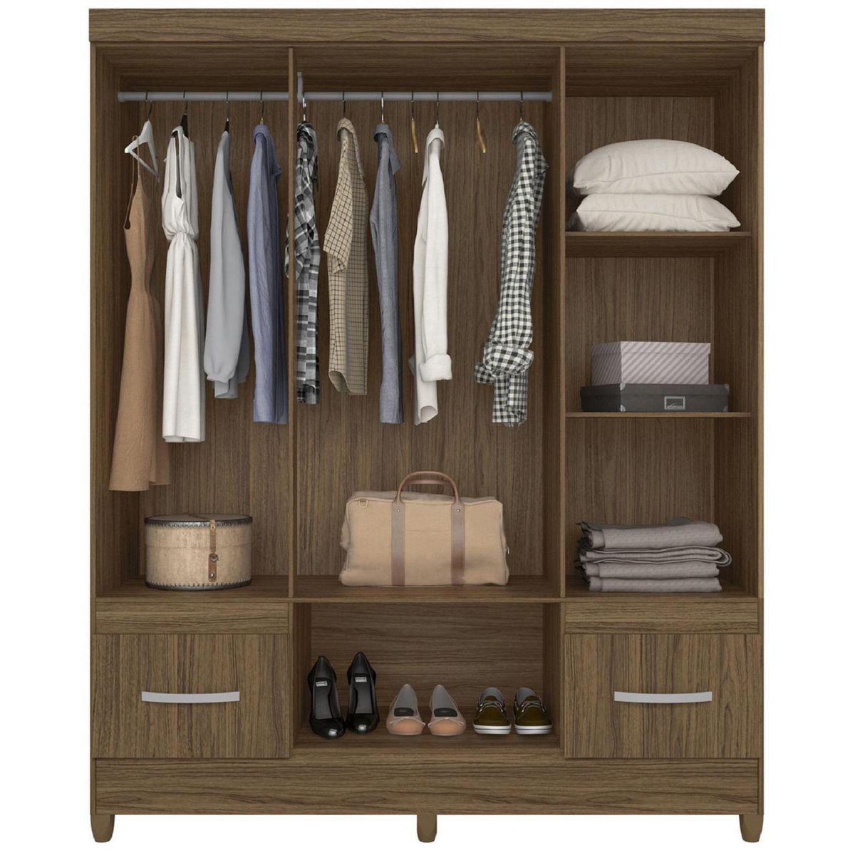 ROCH LTDA - Combo Clóset Papel + Respaldo Con 2 Veladores