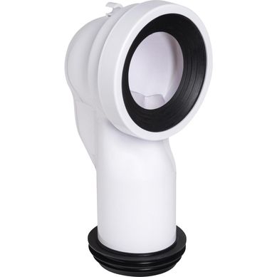 Manguito 90 salida Vertical para inodoro Dual con junta labiada