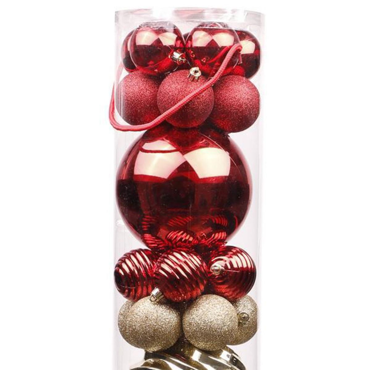 DEAR SANTA - Set surtido 44 esferas rojo/dorado